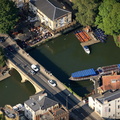 Folly Bridge Oxford from the air 