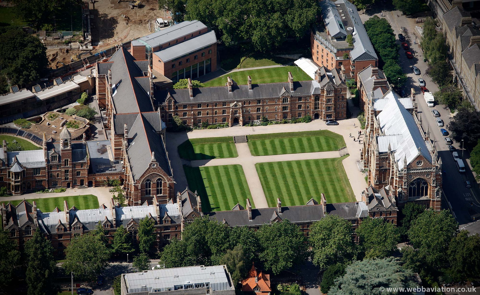 Keble College, Oxford from the air 