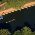  ladies eight shell on the Thames from the air 