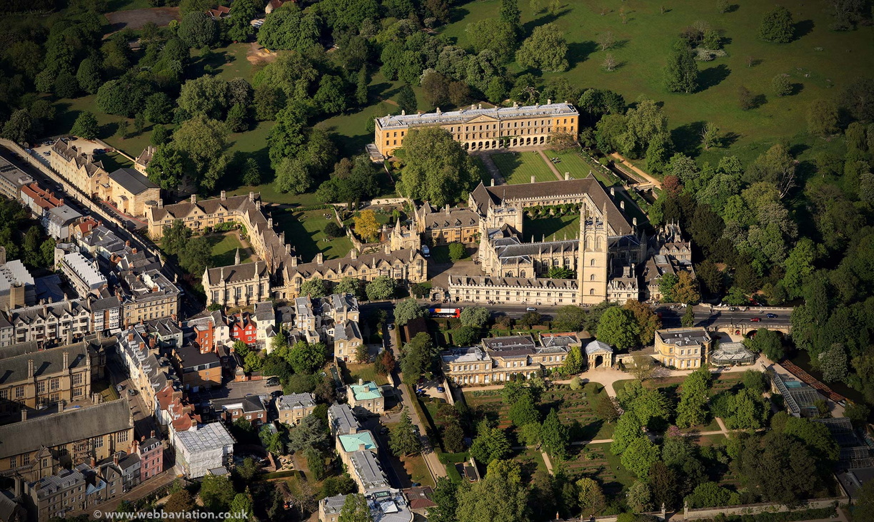 Magdalen College, Oxford from the air 