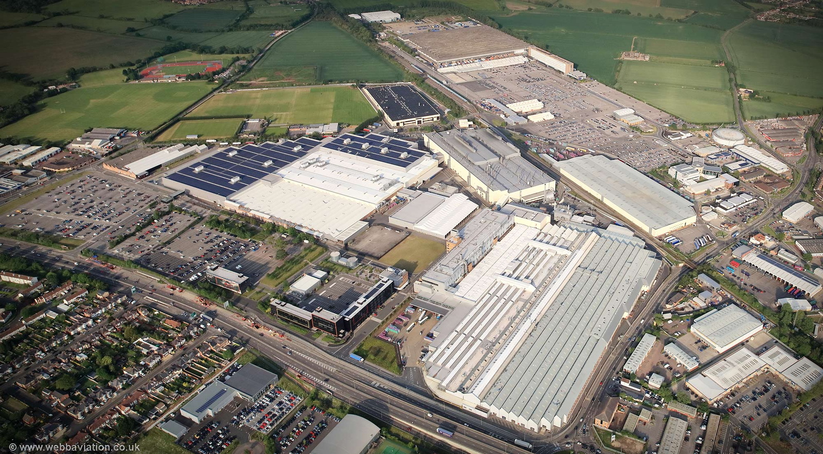 MINI Plant Oxford England UK aerial photograph