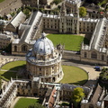 Radcliffe Camera Oxford University England from the air 