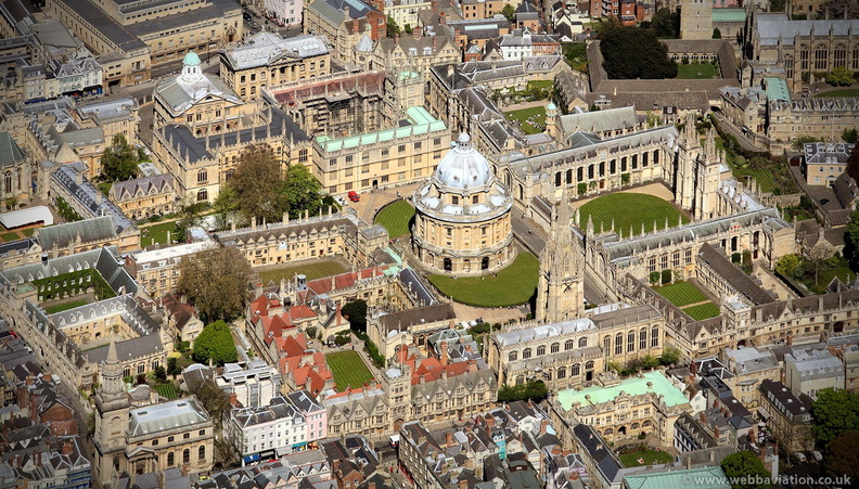 Oxford England from the air 