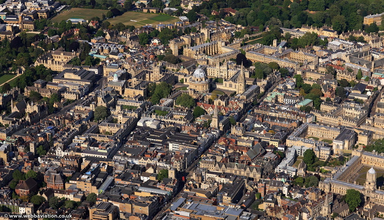 Oxford city centre from the air 