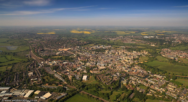 Oxford UK aerial photograph
