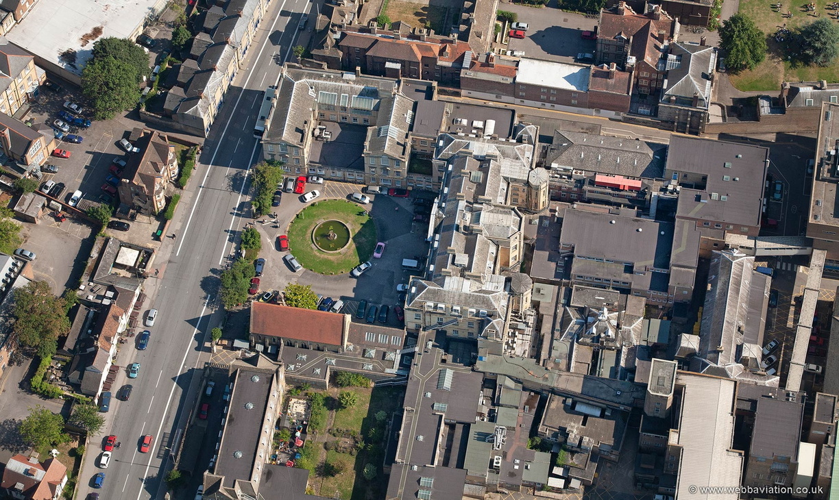 Radcliffe Infirmary Oxford aerial photograph