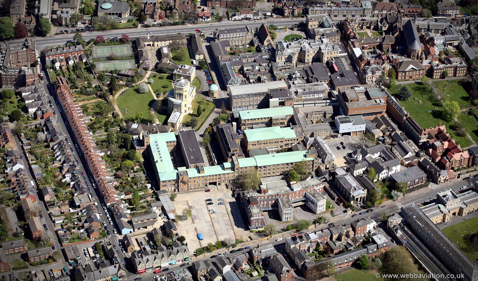 Radcliffe Infirmary Oxford  aerial photograph