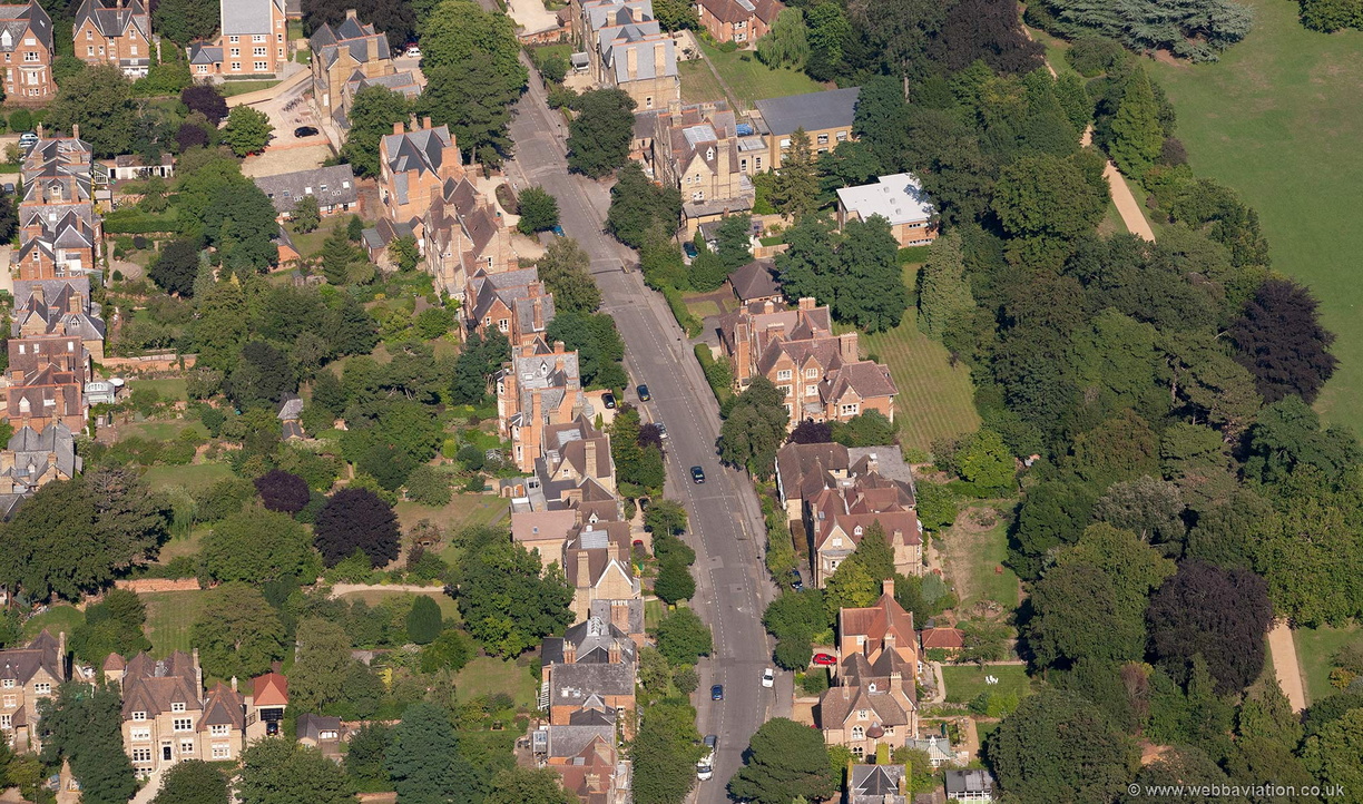 garden suburbs of Oxford  University aerial photograph