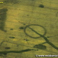 cropmarks showing the archaeology of ancient settlements in Oxfordshire aerial photograph 