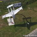 de Havilland DH 112 Venom  gate guardian at former RAF Grove airfield ( now Grove Technology Park )  Oxfordshire aerial photograph 