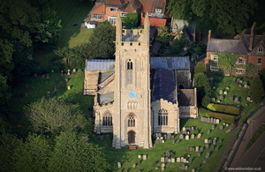  St Andrew's Church  Whissendine Rutland  aerial photograph