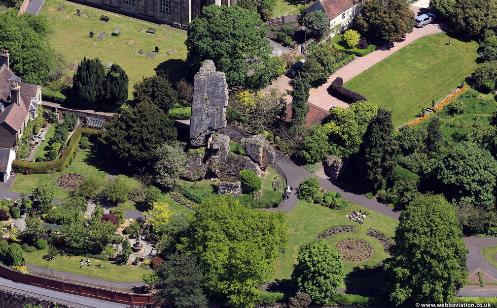 Bridgnorth Castle from the air