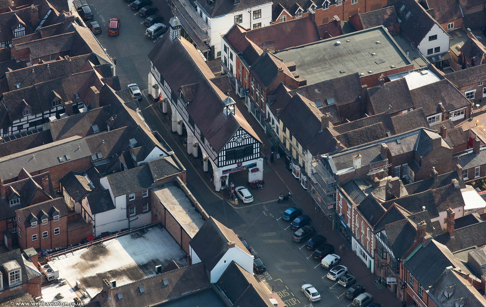 Town Hall Bridgnorth from the air