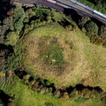 Panpudding Hill ringwork and bailey castle from the air