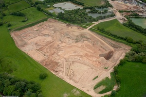 Wood Lane Quarry Shropshire from the air