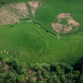WWI , World War 1 practice trenches at Iron Mills Shropshire   aerial photograph