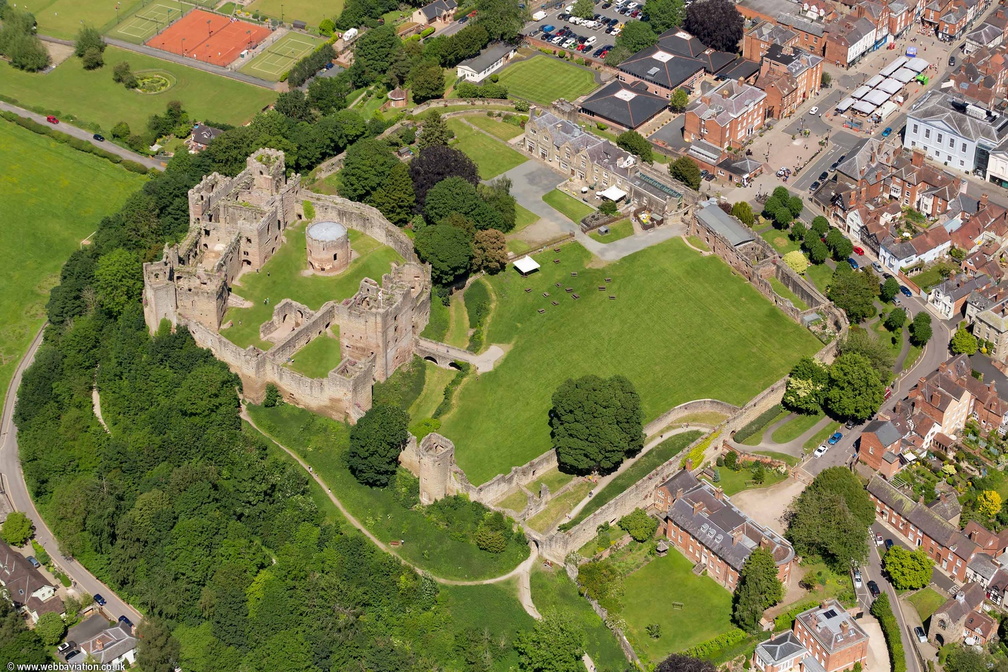 Ludlow Castle aerial photo