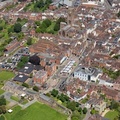 Ludlow town centre aerial photo
