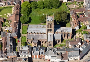 St Laurence's Church, Ludlow aerial photo