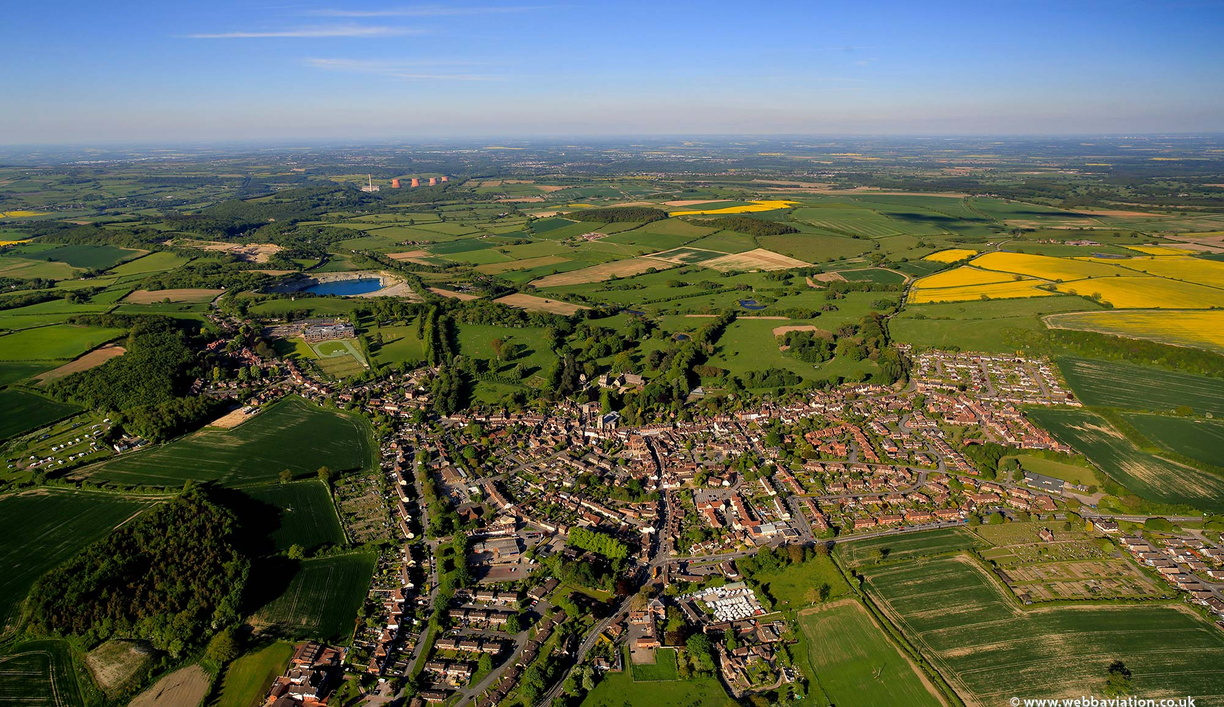 Much Wenlock from the air