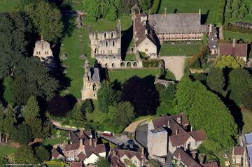 Wenlock Priory from the air