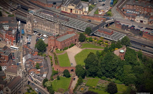 aerial photo of Shrewsbury Castle