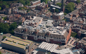 Pride Hill Shopping Centre, Shrewsbury Shropshire    aerial photo