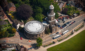 St Chad's Church, Shrewsbury aerial photo