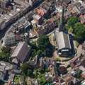 Saint Alkmunds Church and St Julian's Church, Shrewsbury aerial photo
