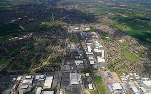 Harlescott Lane, Shrewsbury Shropshire    aerial photo