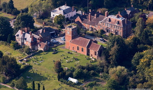  St Andrews Church Quatt Shropshire from the air