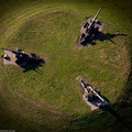  field guns on Garrison Roundabout  Telford  from the air