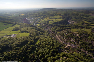 Ironbridge  Telford  Shropshire from the air