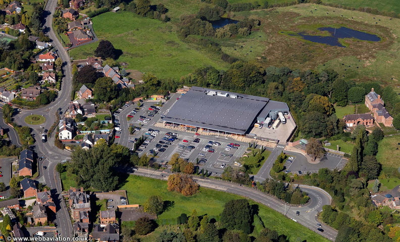 Sainsbury's Whitchurch  Shropshire SY13  from the air 