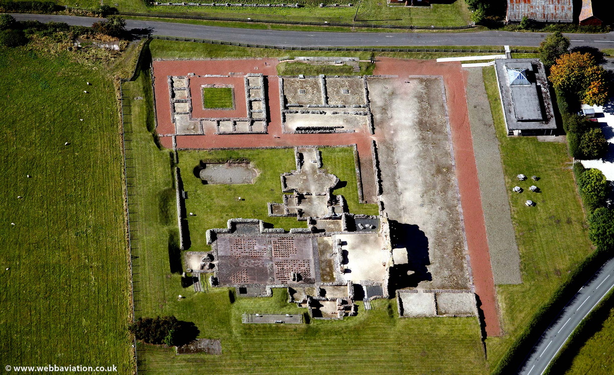 Wroxeter Roman town from the air