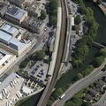 Bath Spa Station ath Somerset aerial photograph 