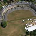 archaeology in front of the The Royal Crescent  Bath aerial photograph