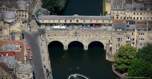 Pulteney Bridge Bath aerial photograph