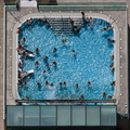Thermae Bath Spa rooftop swimming pool in  Bath  aerial photograph