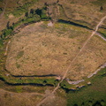 Bat's Castle Iron Age hill fort   , Gallox Hill Somerset  from the air