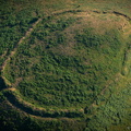Cow Castle Iron Age hill fort Exmoor National Park aerial photograph