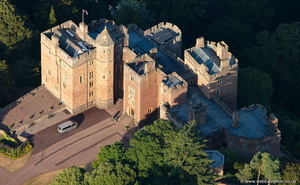 Dunster Castle ( National Trust  )  from the air
