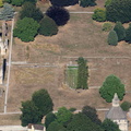 Glastonbury Abbey Somerset   from the air