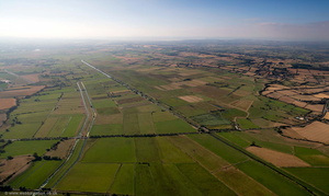 the King's Sedgemoor Drain on the Somerset Levels  aerial photograph