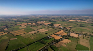 confluence of the River Tone and  the River Parrett at Burrowbridge  Somerset  aerial photograph