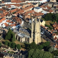 St Cuthbert's Church Wells from the air 