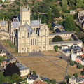  Wells Cathedral  from the air