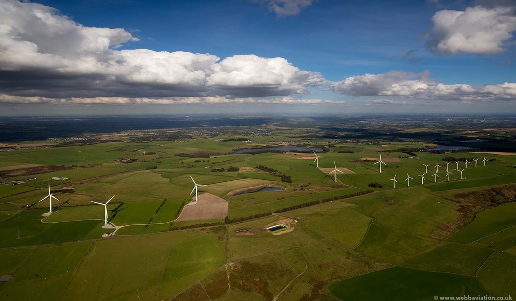 Royd Moor Wind Farm from the air 