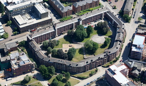 Edward Street Flats, Sheffield, S3 aerial photograph