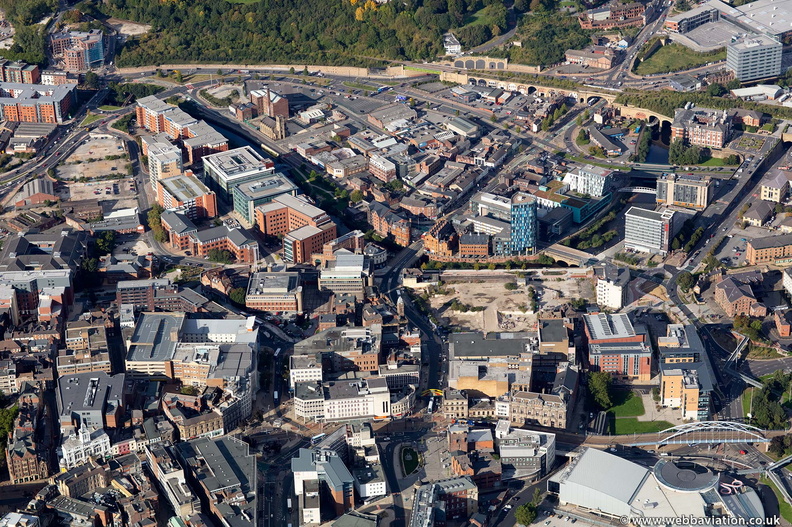 Haymarket   Sheffield city centre  S1 from the air 